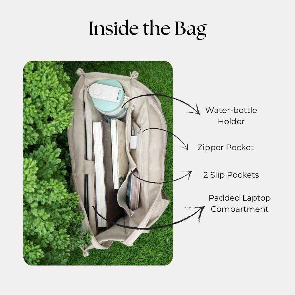 Minimal Floral Office Tote