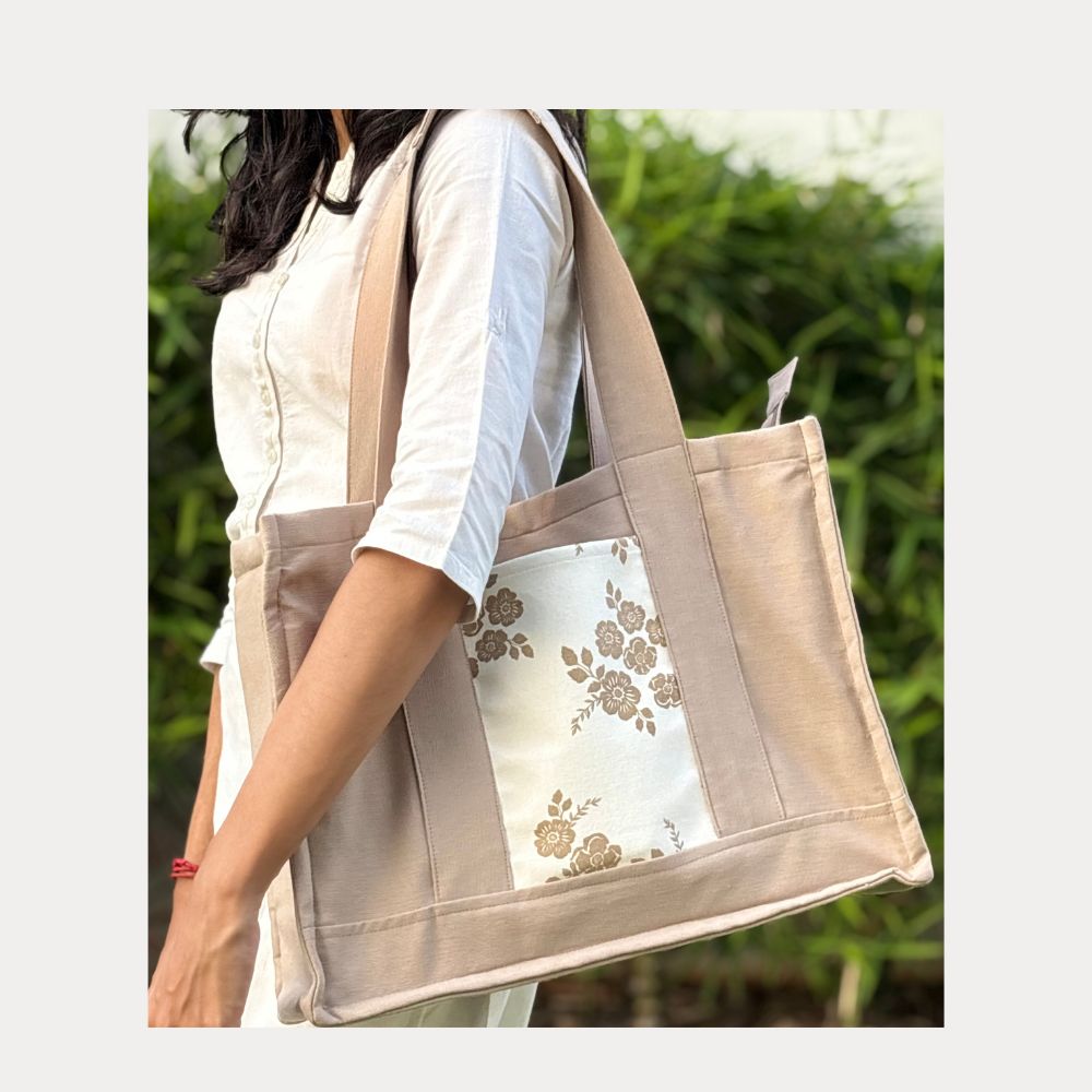 Minimal Floral Office Tote