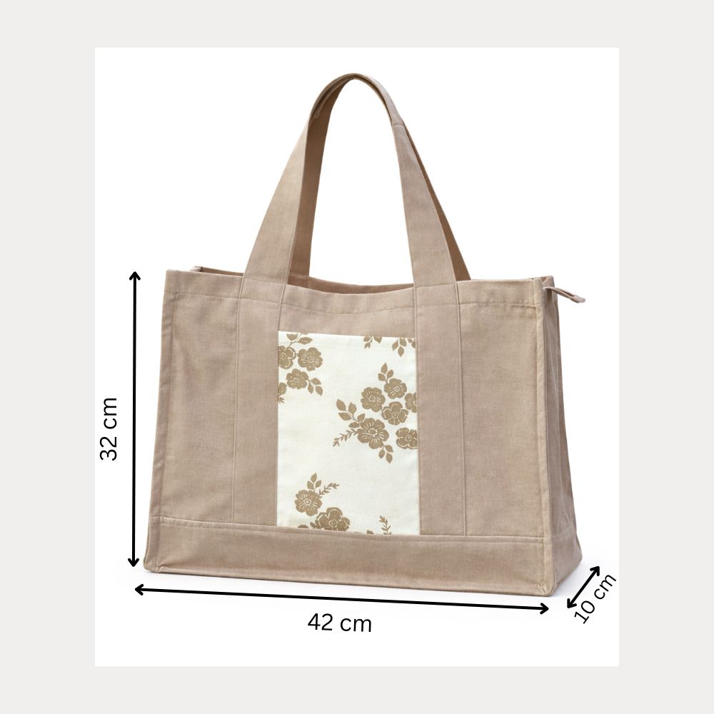 Minimal Floral Office Tote