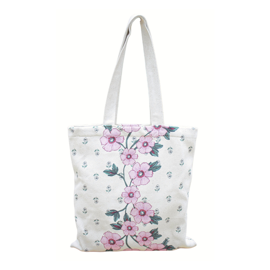 Pink Blossom Floral Printed Tote