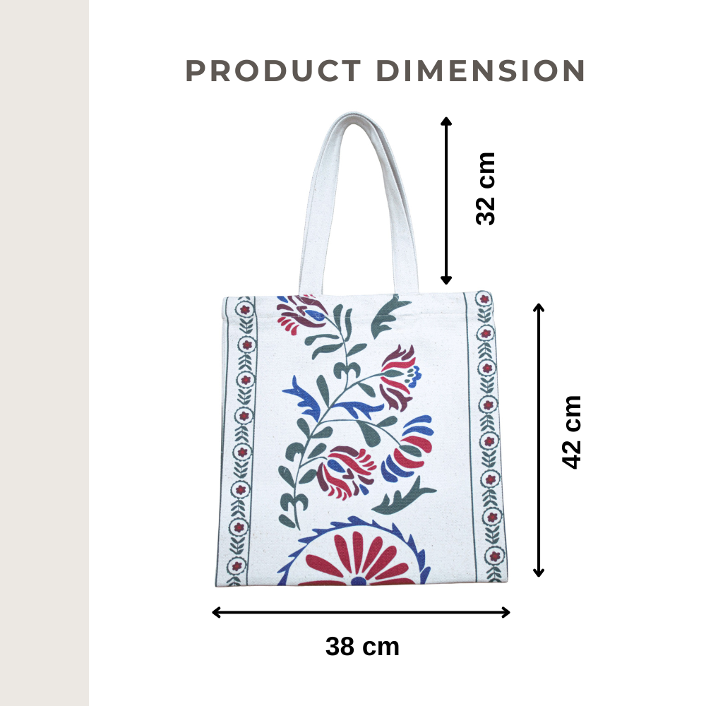 Vibrant Floral Printed Tote