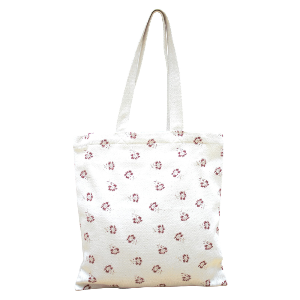 Red Floral Printed Tote