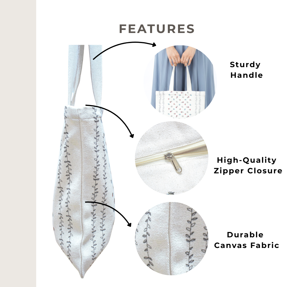 Dainty Floral Printed Tote