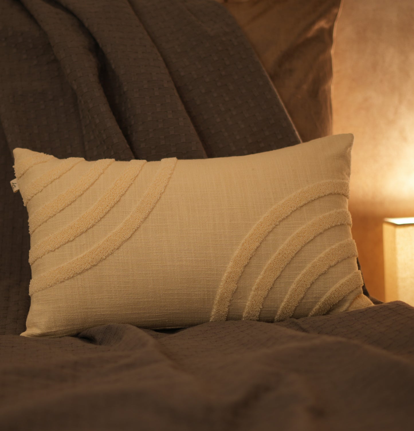 Concentric curves cushion cover