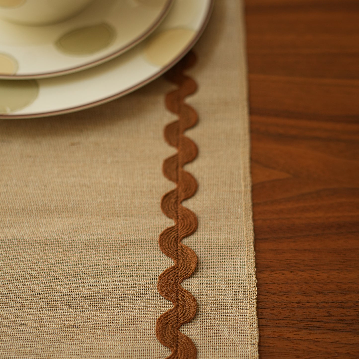 Brown Wave Jute runner