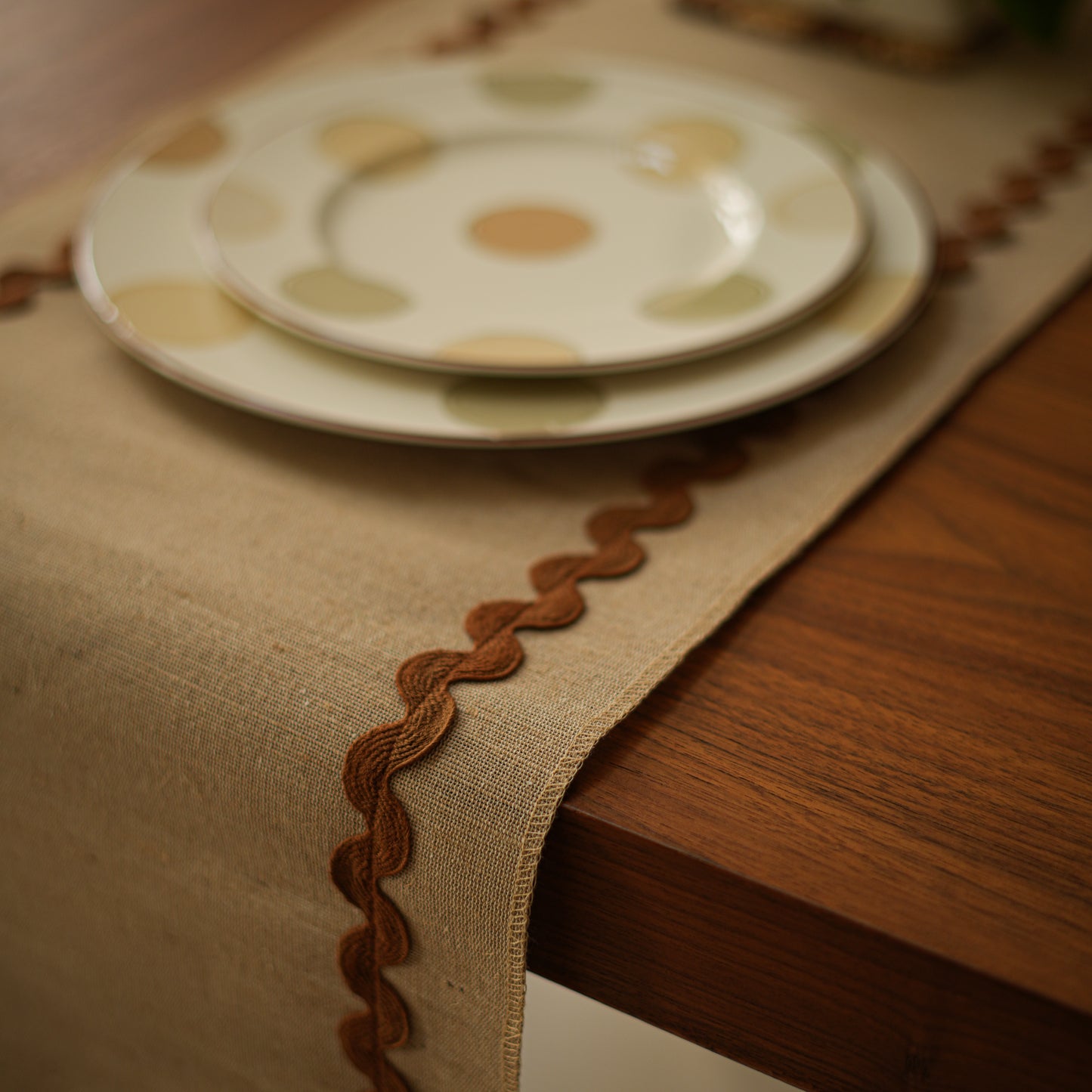 Brown Wave Jute runner