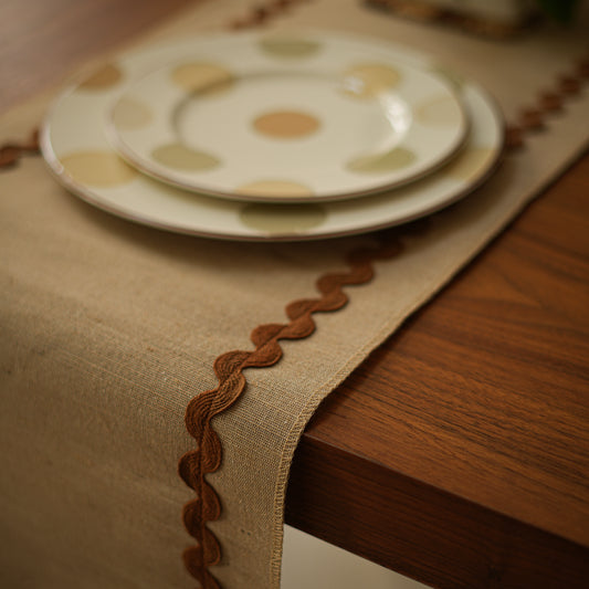 Brown Wave Jute runner