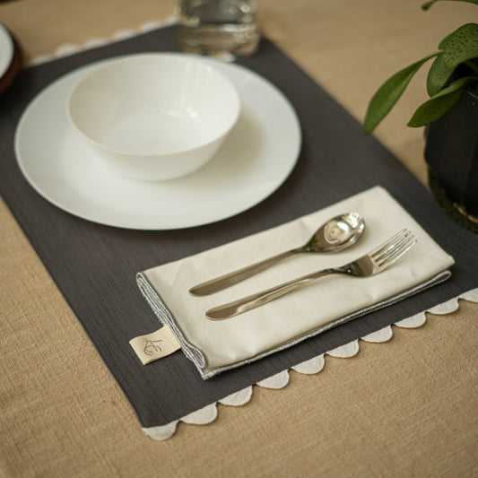 Charcoal grey placemats - Set of 2