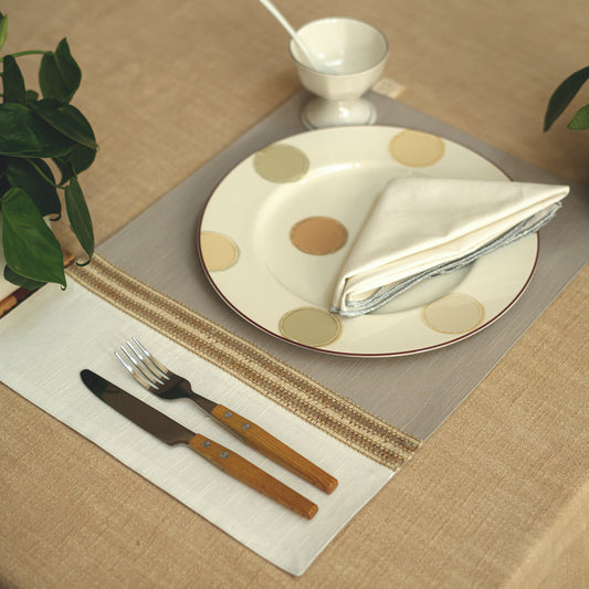 Silver grey placemats - Set of 2