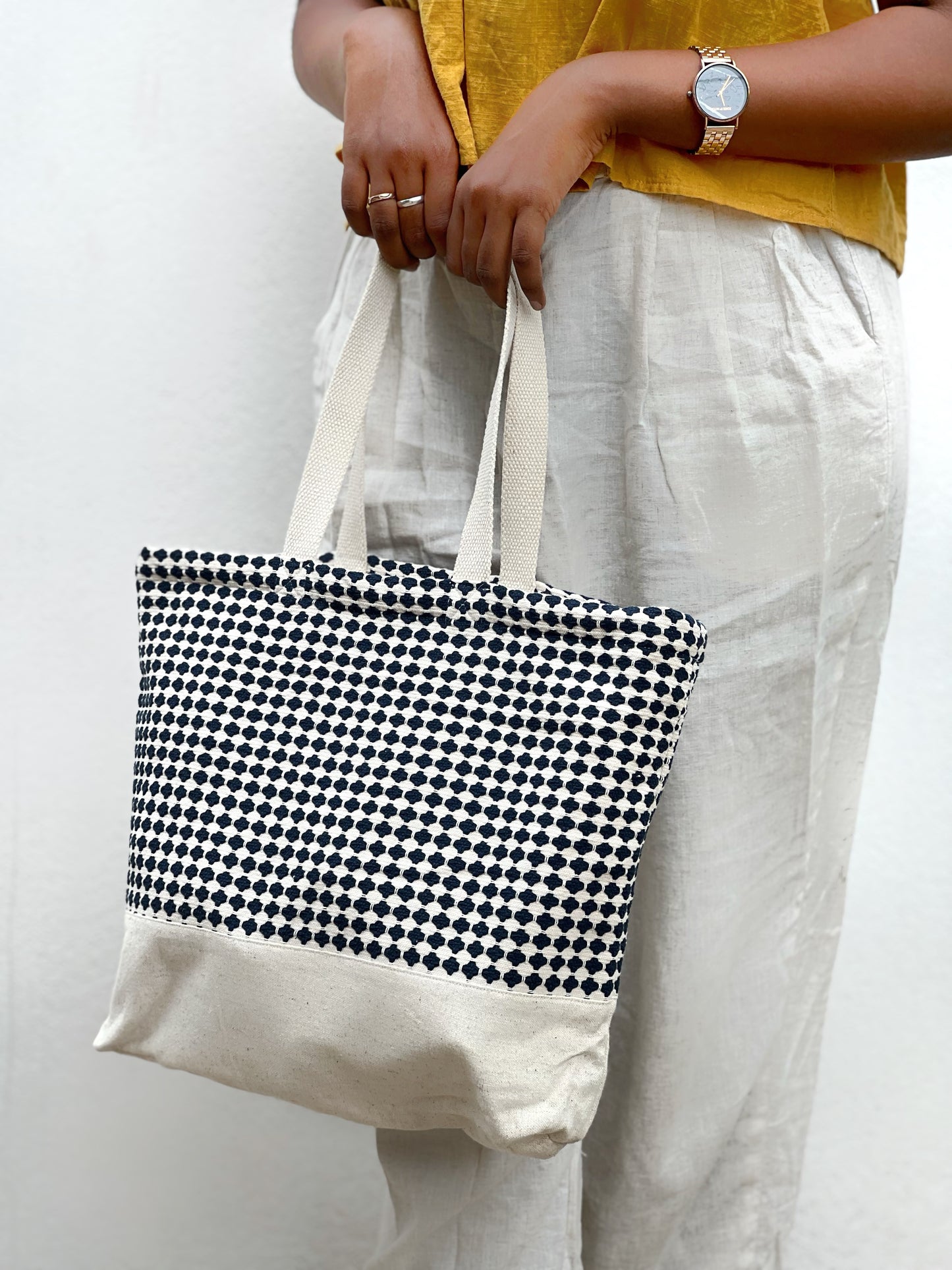 Textured Blue Tote