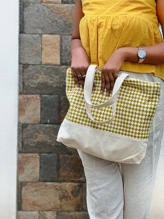 Textured Green Tote